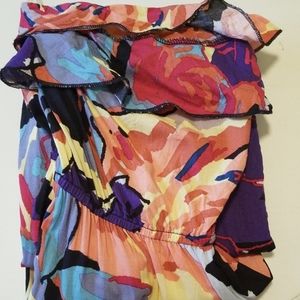 **2 for $20** Colorful strapless maxi dress